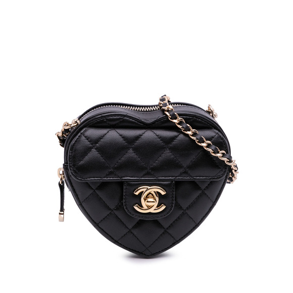 Pre-Loved Chanel Mini Lambskin CC in Love Heart Crossbody - Picture 1 of 11